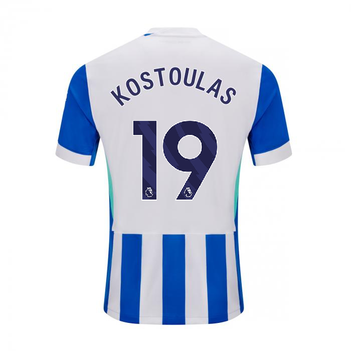 Brighton And Hove Albion Fanshop | bhafc adult 2526 home shirt – 19 – charalampos kostoulas – 2500513-19-01 Collection