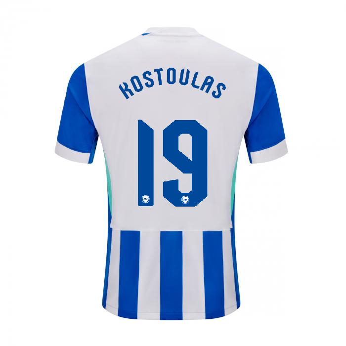 Brighton And Hove Albion Fanshop | bhafc adult 2526 home shirt – 19 – charalampos kostoulas – 2500513-19-02 Collection