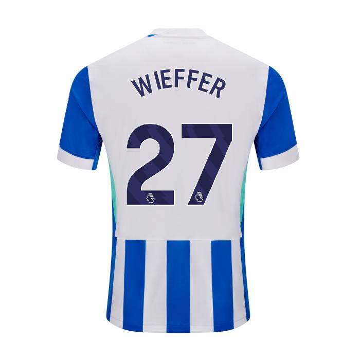 Brighton And Hove Albion Fanshop | bhafc adult 2526 home shirt – 27 – mats wieffer – 2500513-27-01 Collection