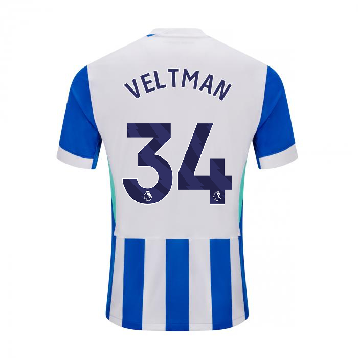 Brighton And Hove Albion Fanshop | bhafc adult 2526 home shirt – 34 – joel veltman – 2500513-34-01 Collection