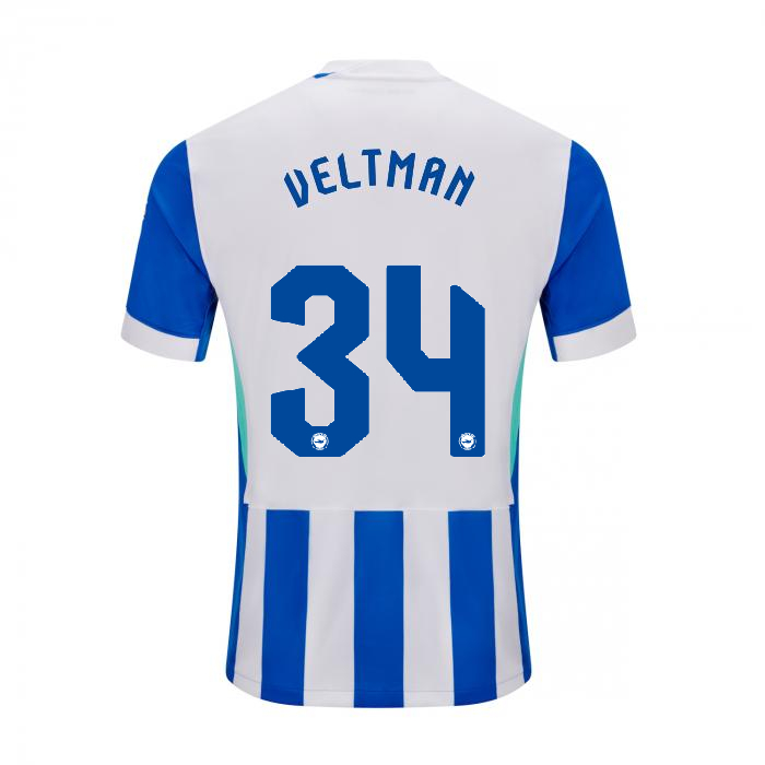 Brighton And Hove Albion Fanshop | bhafc adult 2526 home shirt – 34 – joel veltman – 2500513-34-02 Collection