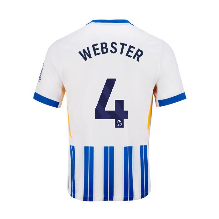 Brighton And Hove Albion Fanshop | bhafc youth 2425 home shirt – 4 webster – 2400799-06 Collection