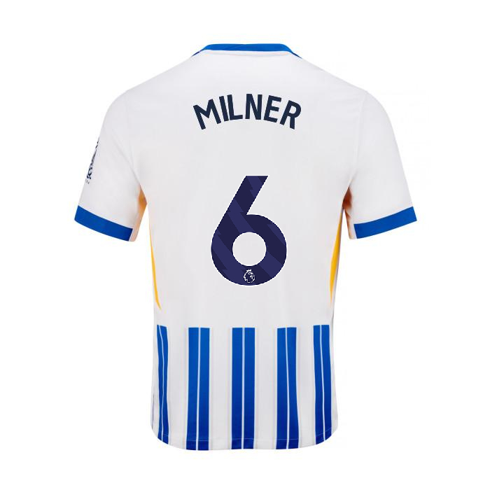 Brighton And Hove Albion Fanshop | bhafc youth 2425 home shirt – 6 milner – 2400799-09 Collection